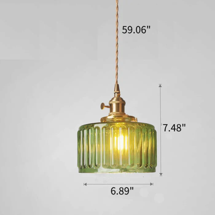 Vintage Crystal Glass Pendant Light