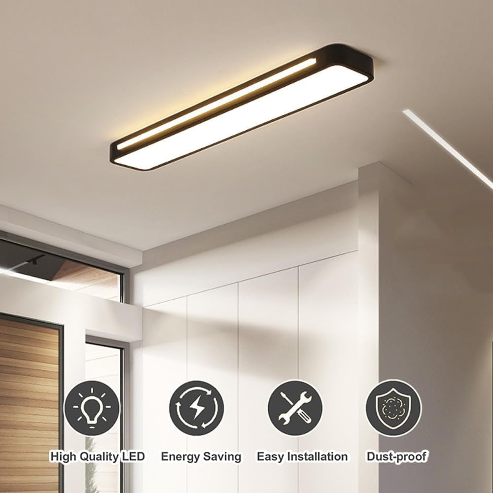 Linear LED Recessed Ceiling Light – Modern Flush Design with Clean Lines