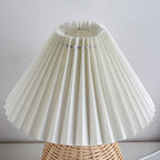 Nordic Rattan Pleated LED Table Lamp