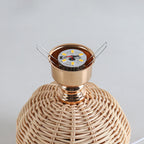 Nordic Rattan Pleated LED Table Lamp