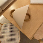 Wood Pleated Semi-Circle Wall Sconce