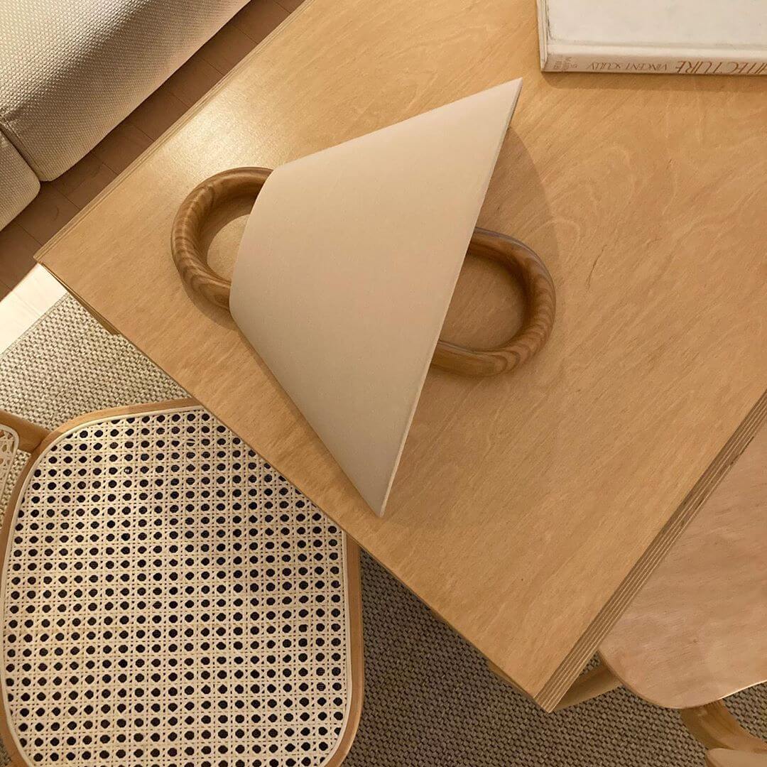 Wood Pleated Semi-Circle Wall Sconce