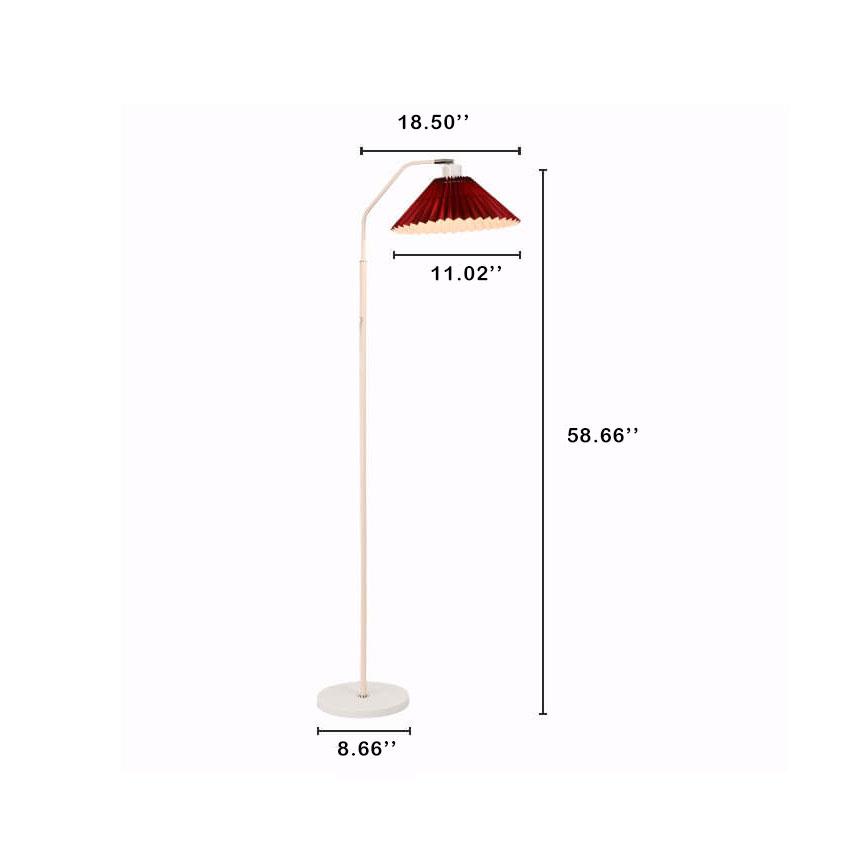 Minimalist Pleated Fabric Floor Lamp