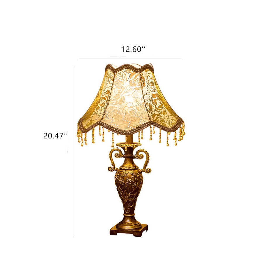 European Vintage Fabric Table Lamp