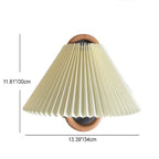 Wood Pleated Semi-Circle Wall Sconce