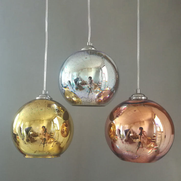 3D Fireworks Glass Dome Pendant Light