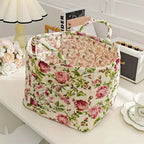 Floral Canvas Storage Basket
