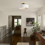 Modern Porcelain Semi-Flush Ceiling Light