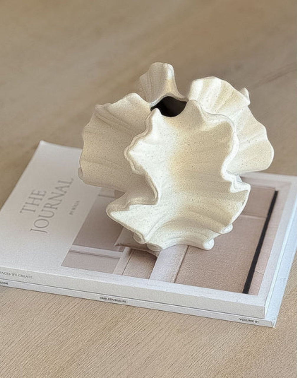 Organic Wave Ceramic Vase