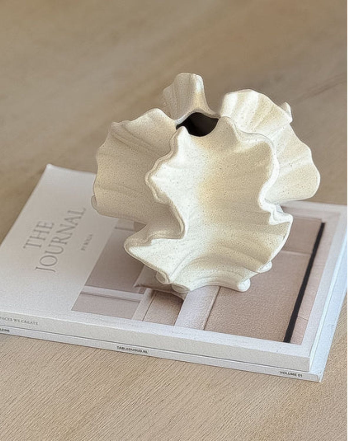 Organic Wave Ceramic Vase