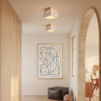 Kairi Square Travertine Flush Mount Ceiling Light