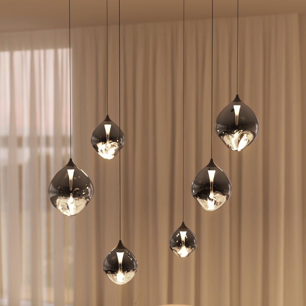Somos Adjustable LED Pendant Light – Modern Metal Design with Height Adjustment