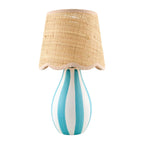 Striped Ceramic Seagrass Table Lamp