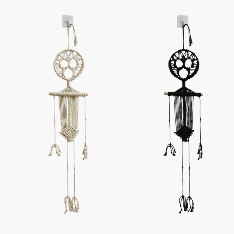 2-Piece Skeleton Skull Macramé Wall Decor