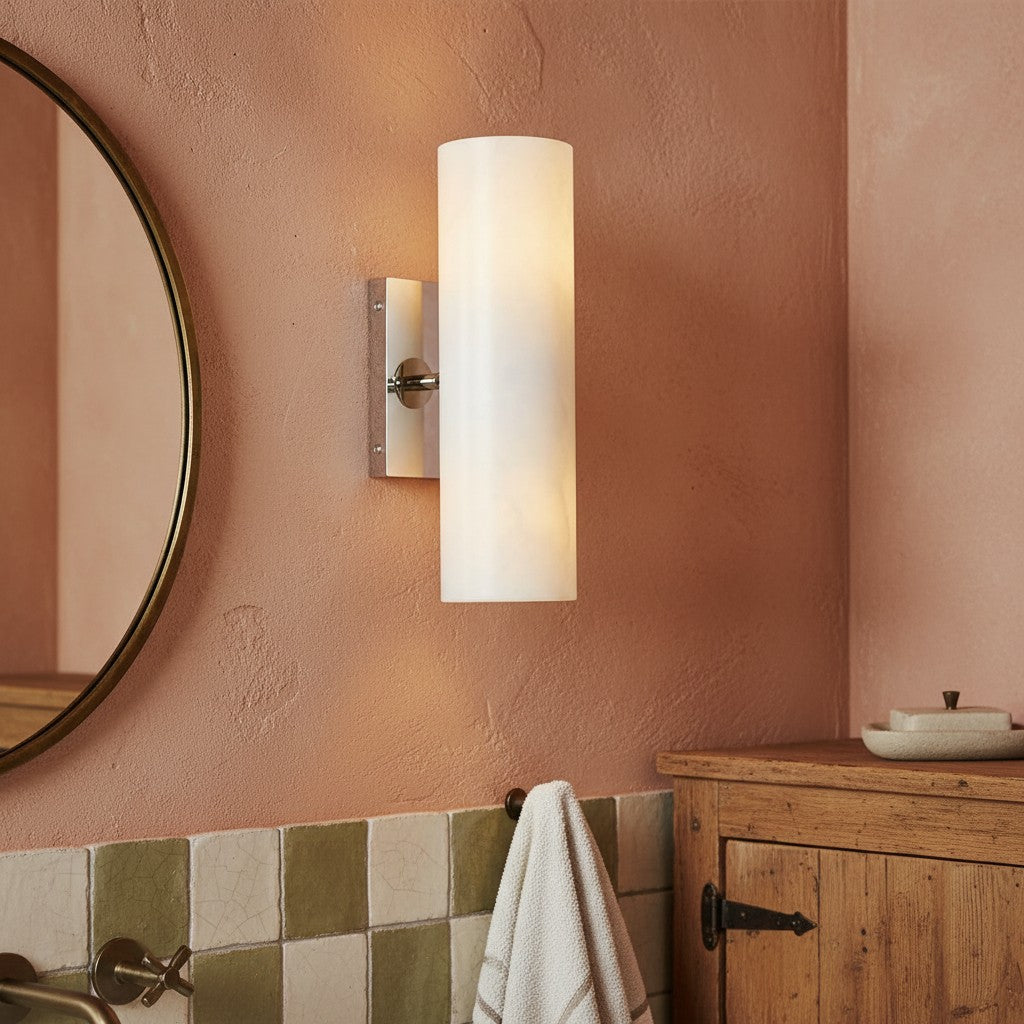 Doran Alabaster Tube Wall Sconce