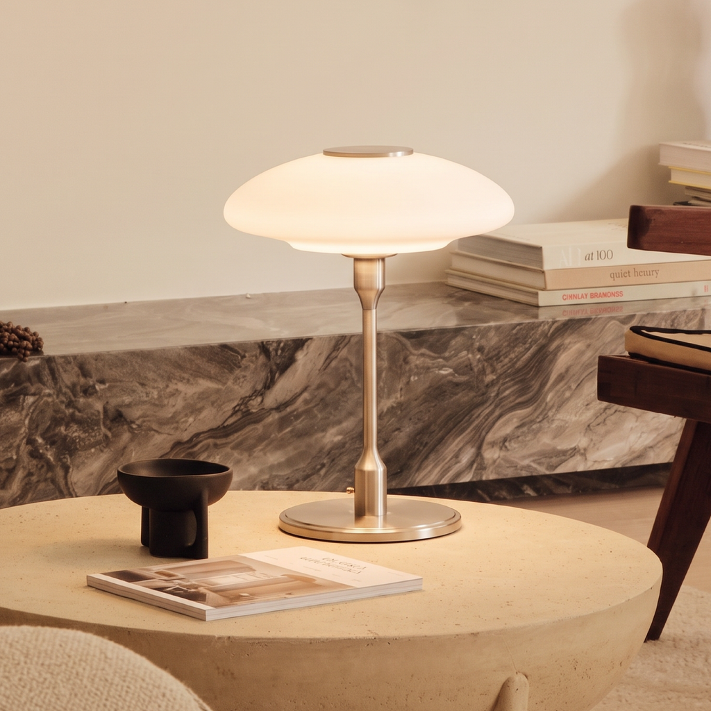 Swedish Designer Glass Table Lamp