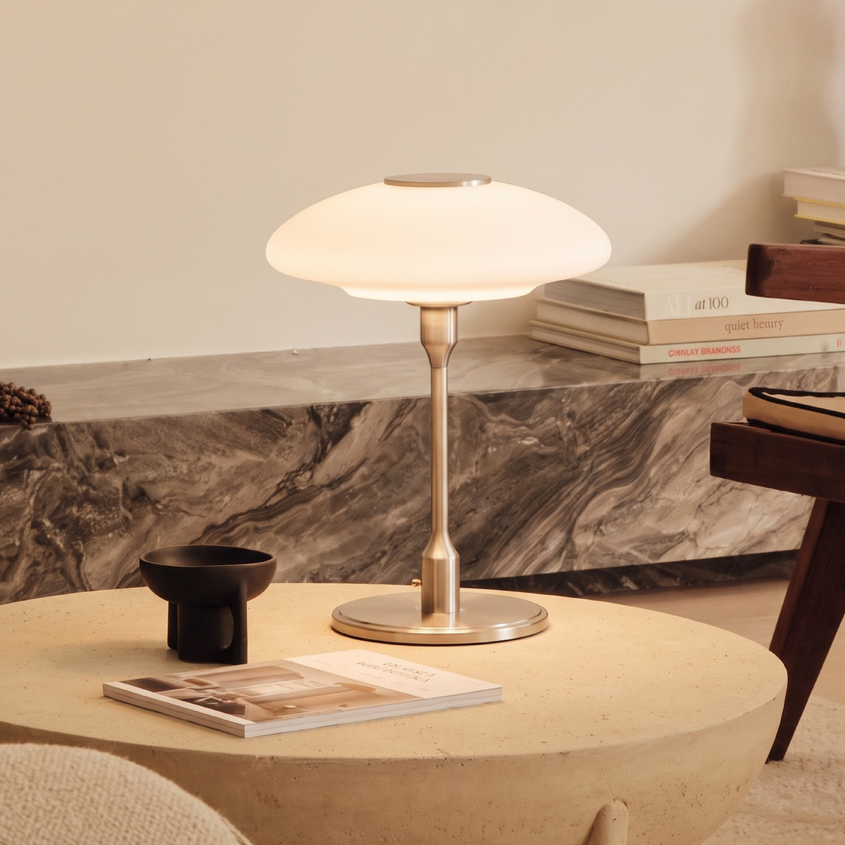 Swedish Designer Glass Table Lamp