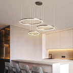 Arisha Ring Pendant Light – Modern Black and Gold Circular Ceiling Fixture