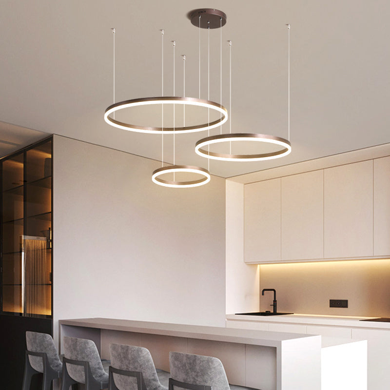 Arisha Ring Pendant Light – Modern Black and Gold Circular Ceiling Fixture
