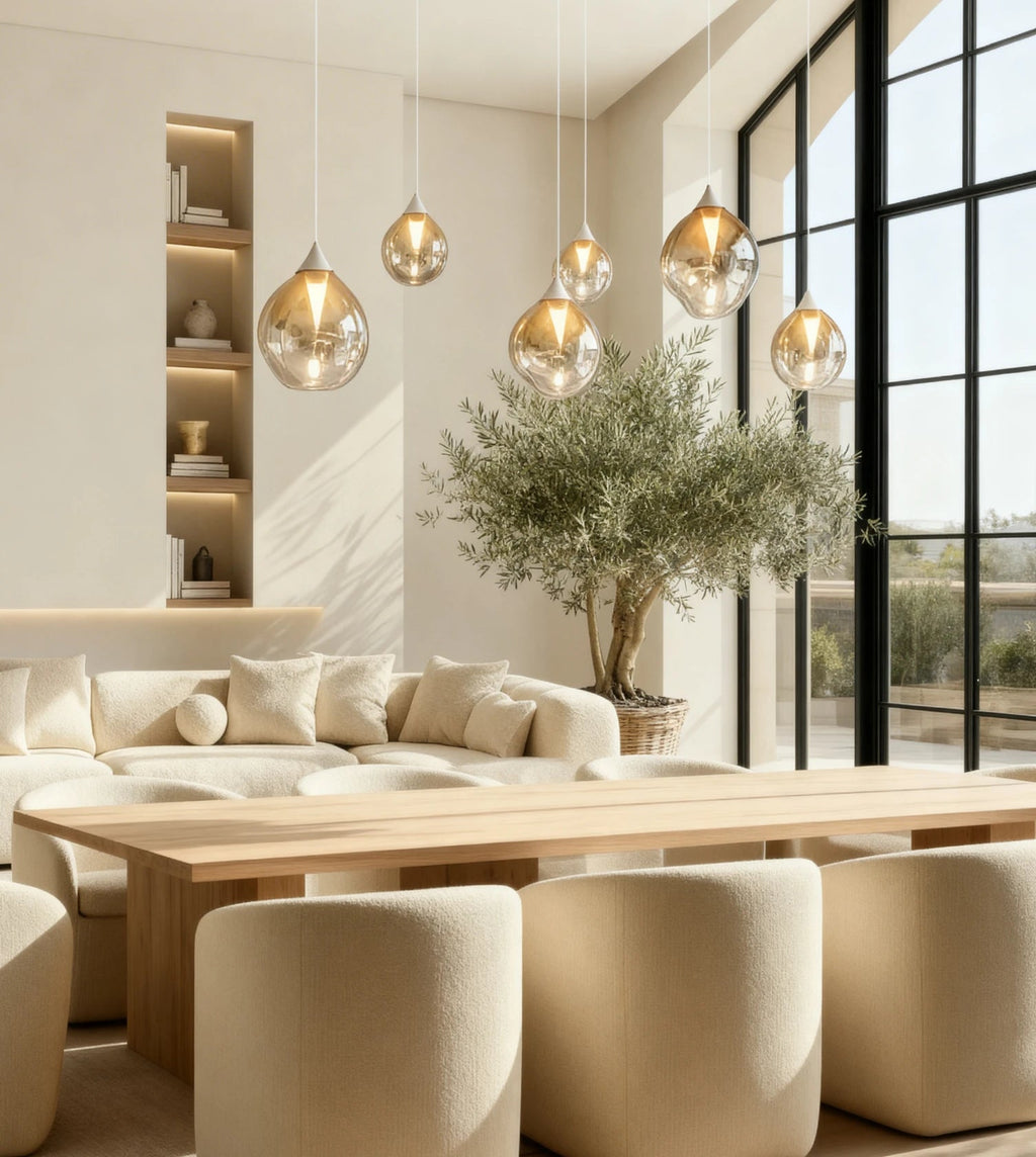 Somos Adjustable LED Pendant Light – Modern Metal Design with Height Adjustment