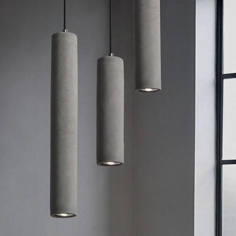 Cylindrical Cement Pendant Light