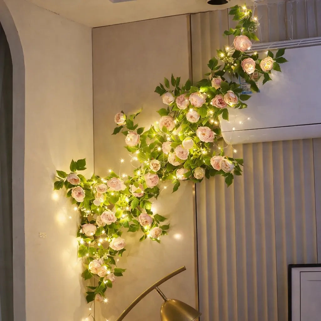 BlossomGlow LED Rose Flower String Lights