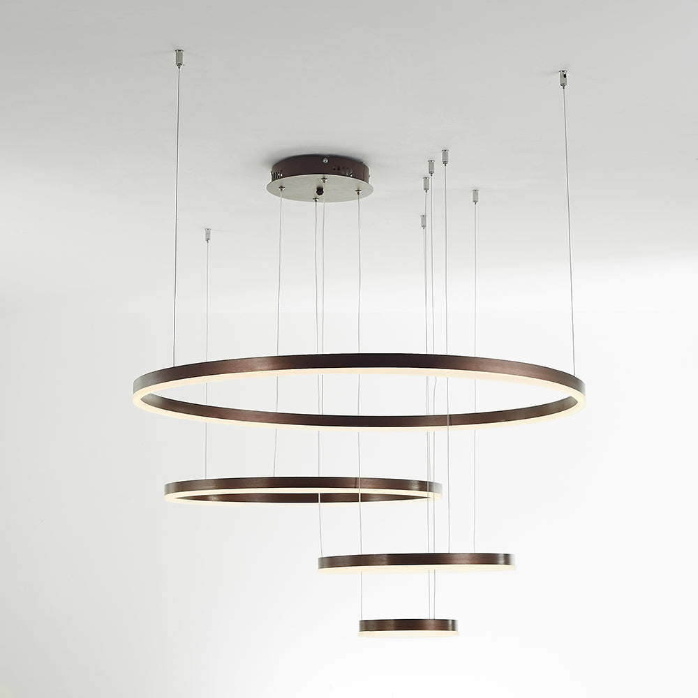 Arisha Ring Pendant Light – Modern Black and Gold Circular Ceiling Fixture