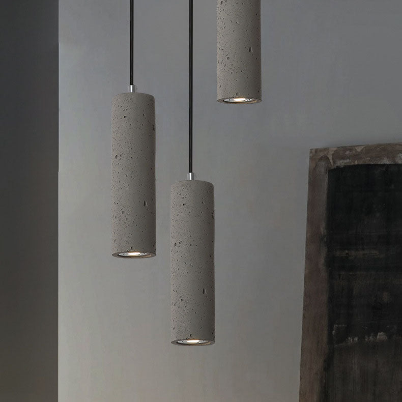 Cylindrical Cement Pendant Light