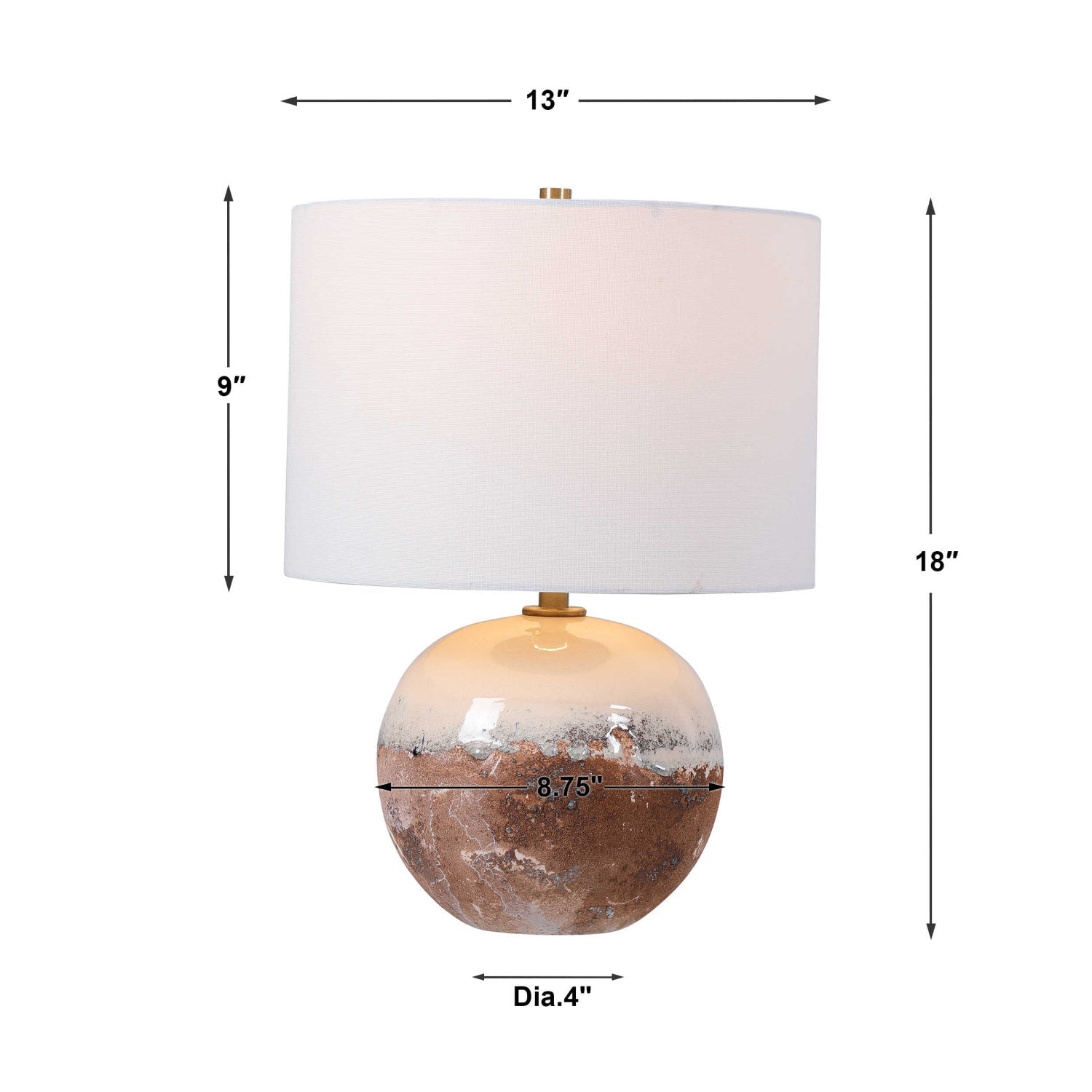 Earth-Toned Ceramic Accent Lamp