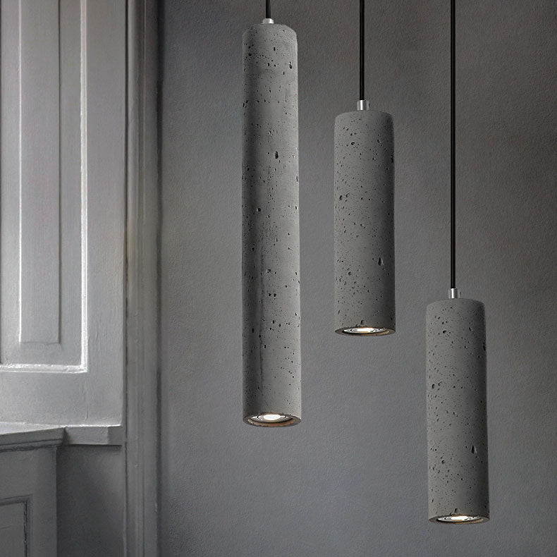 Cylindrical Cement Pendant Light