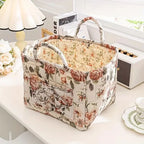 Floral Canvas Storage Basket