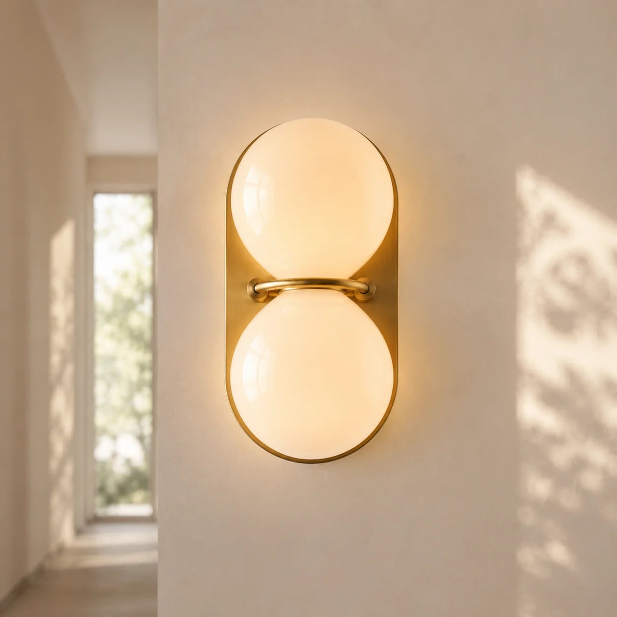 Mirea Double Globe Glass Wall Sconce