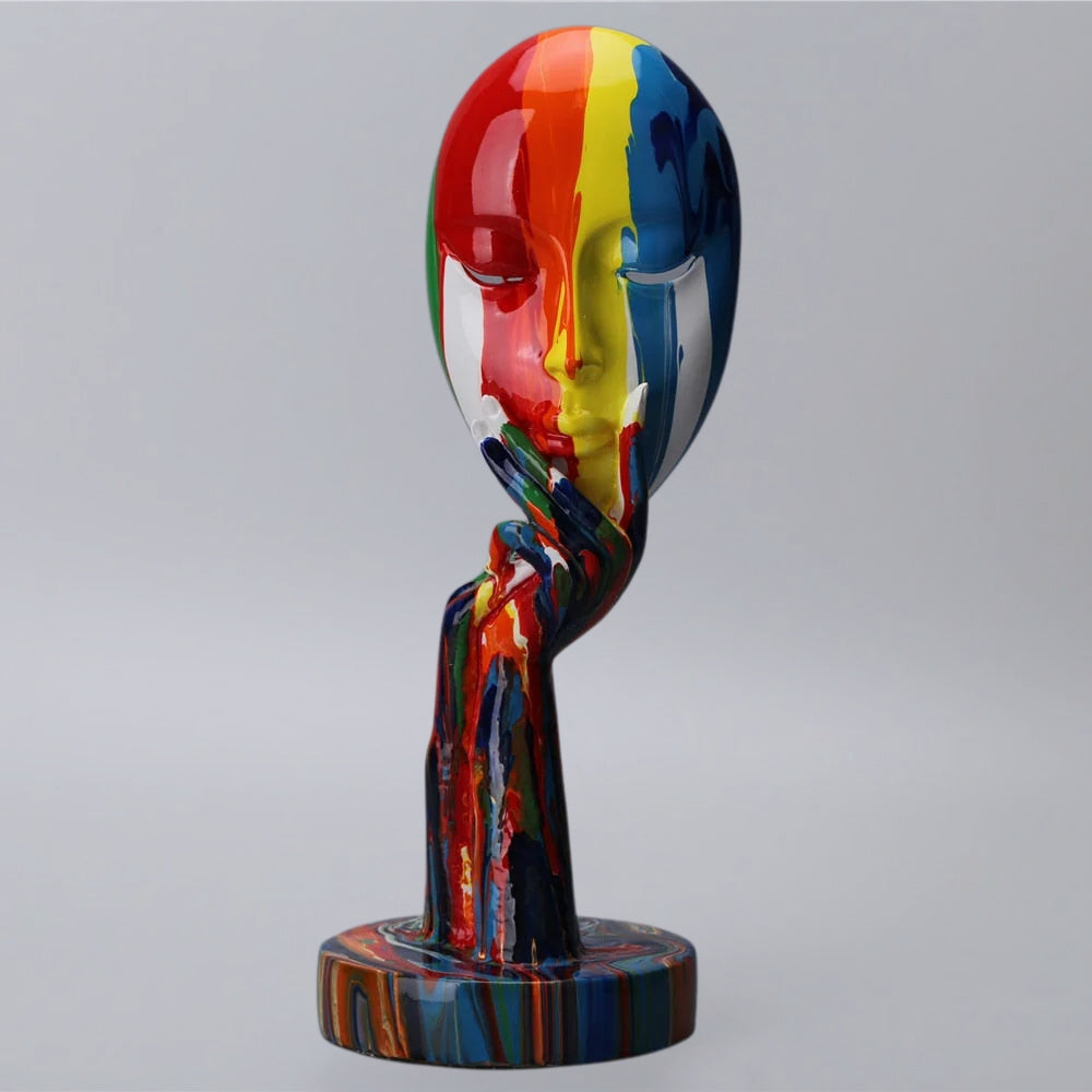 Mystique Face Art Sculpture