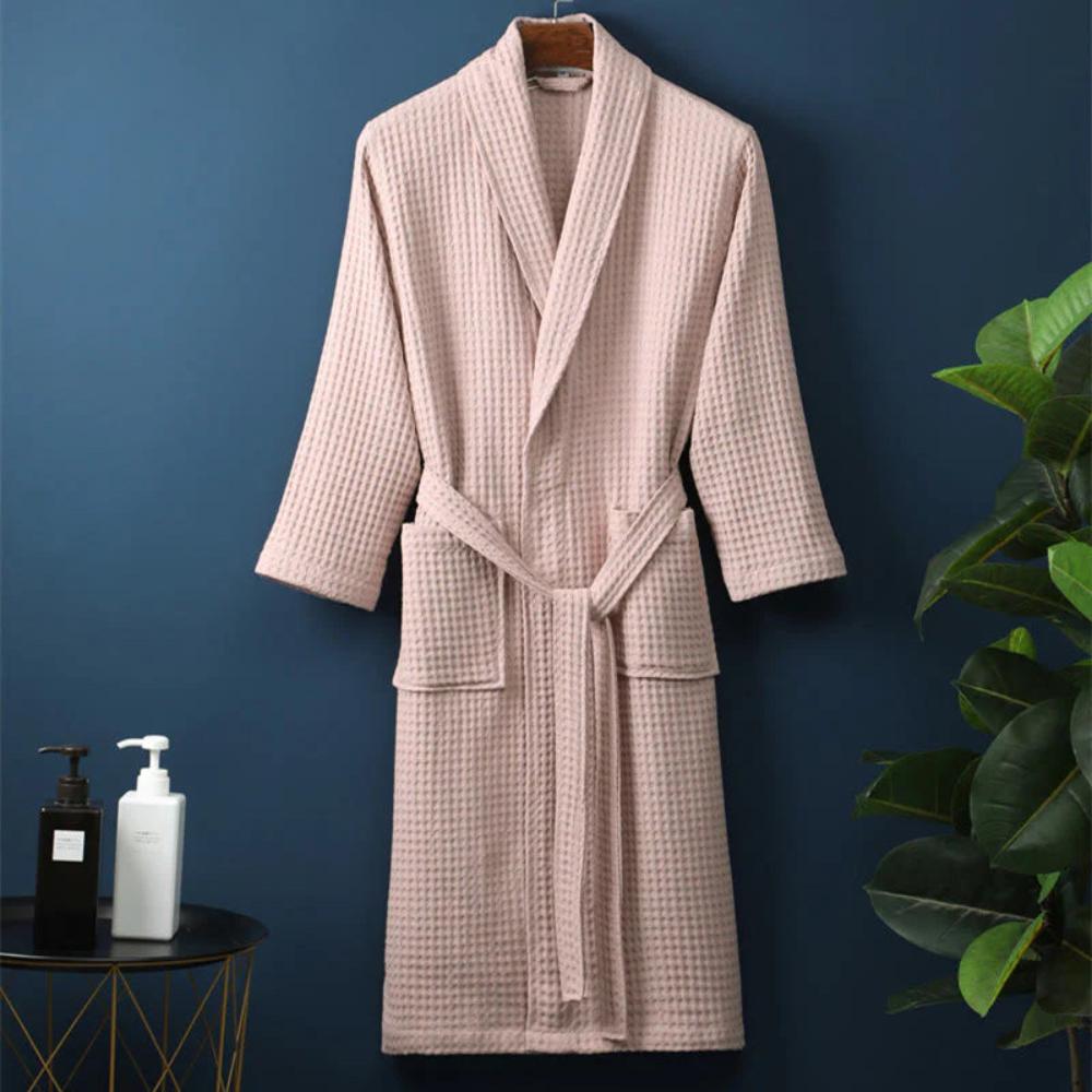 Waffle V-Neck Bathrobe
