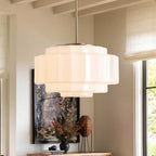 Tiered Opal Glass Pendant Light