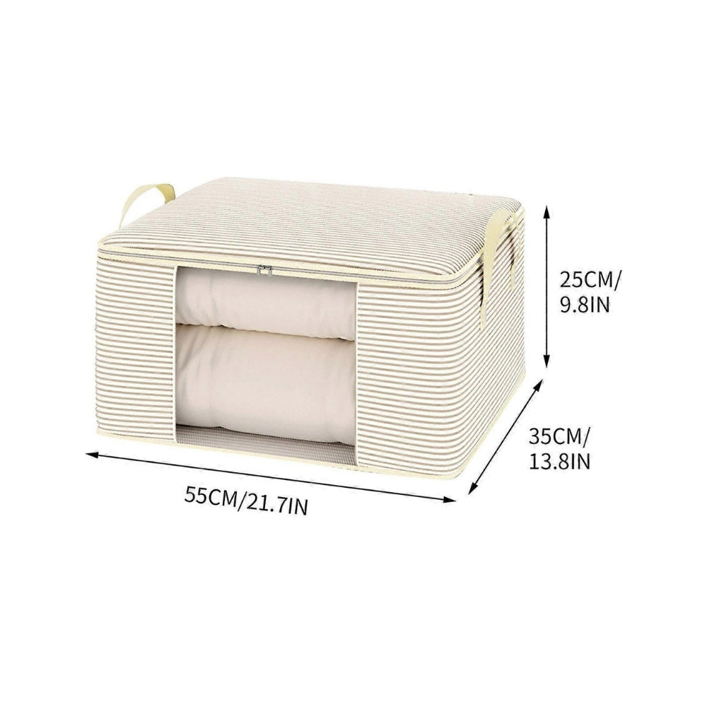 Striped Foldable Storage Bag