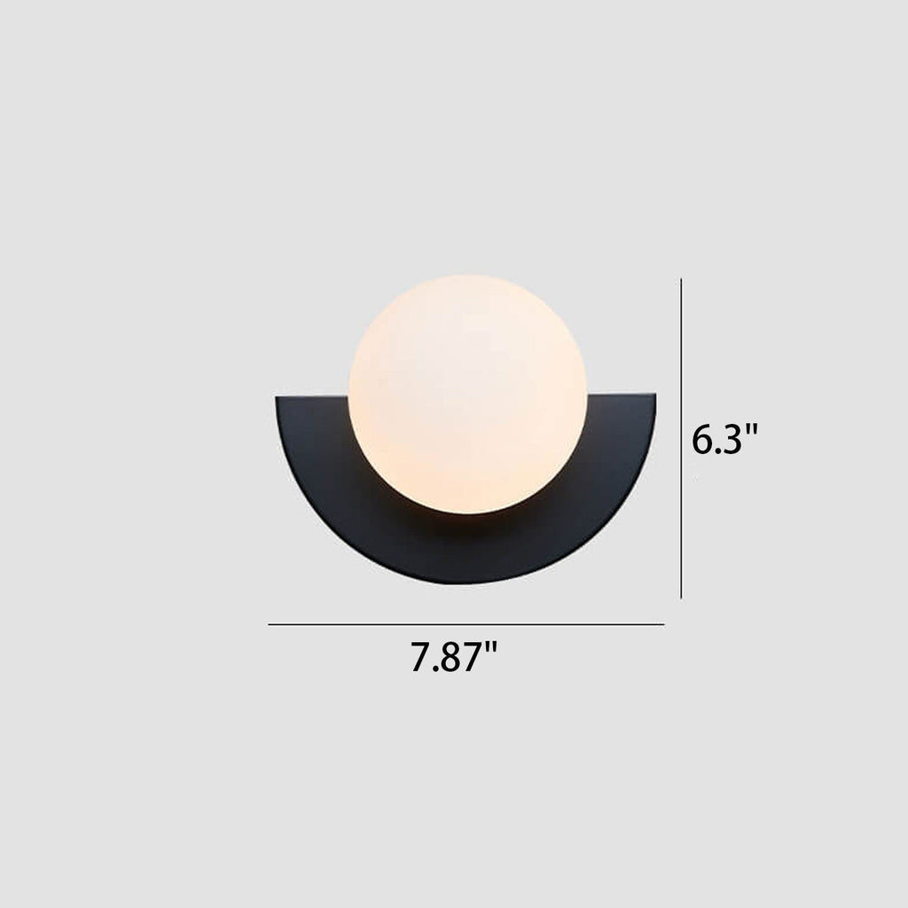 Modern Spherical Glass Wall Sconce