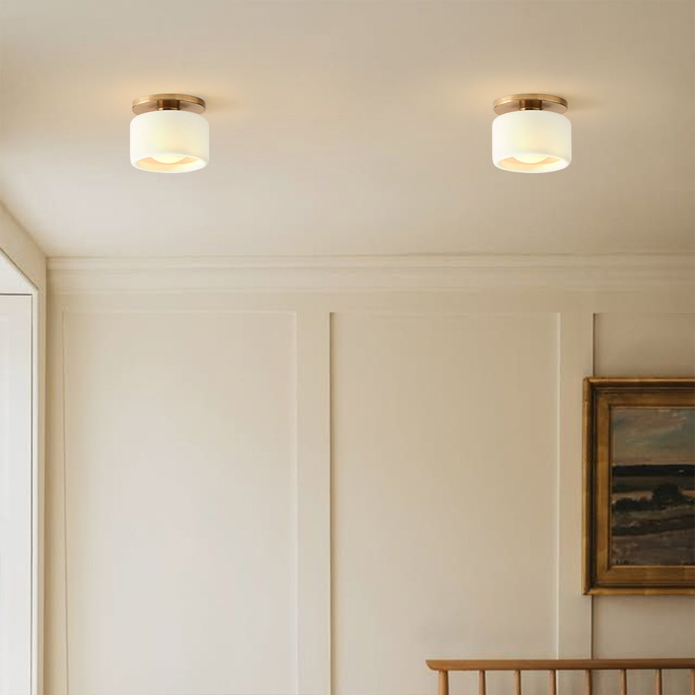 Modern Porcelain Semi-Flush Ceiling Light