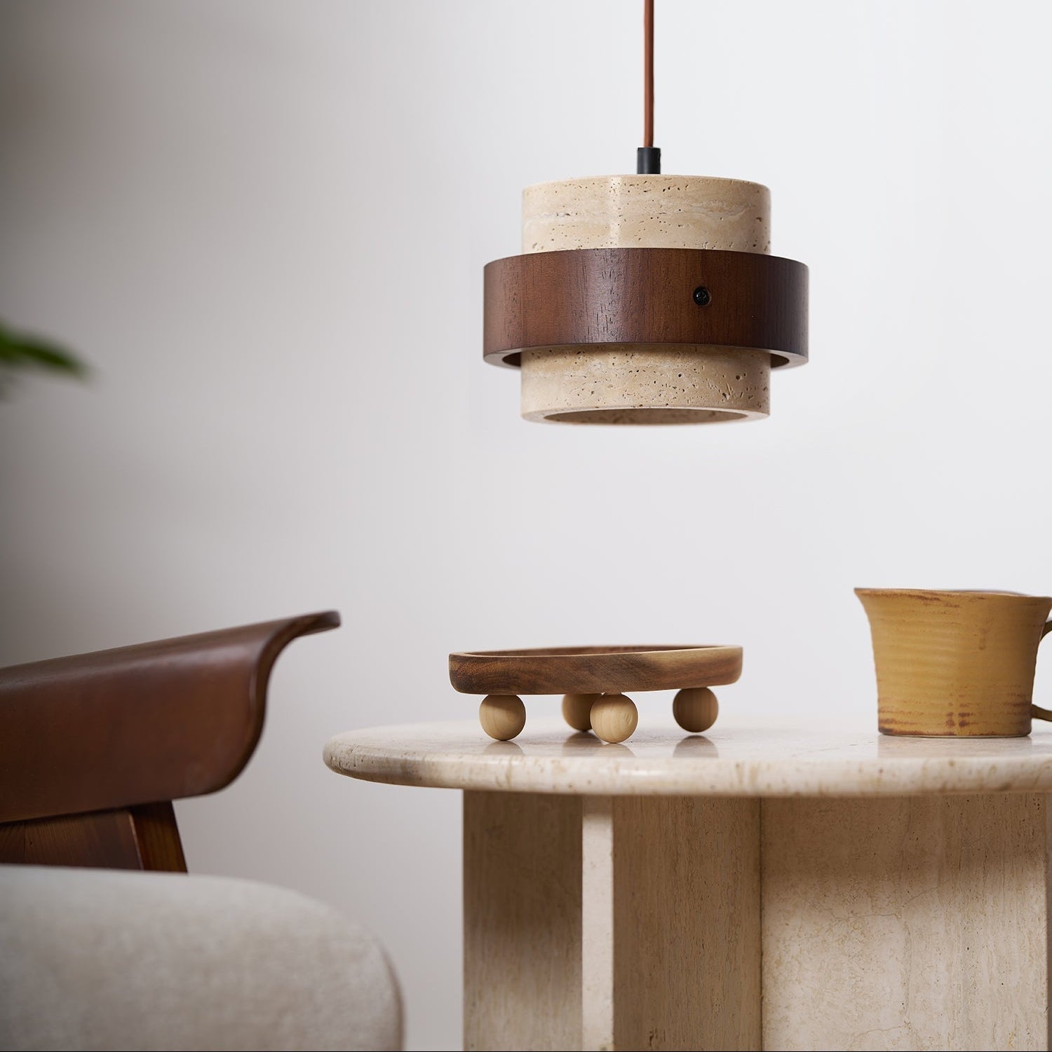 Perra Travertine Pendant Light