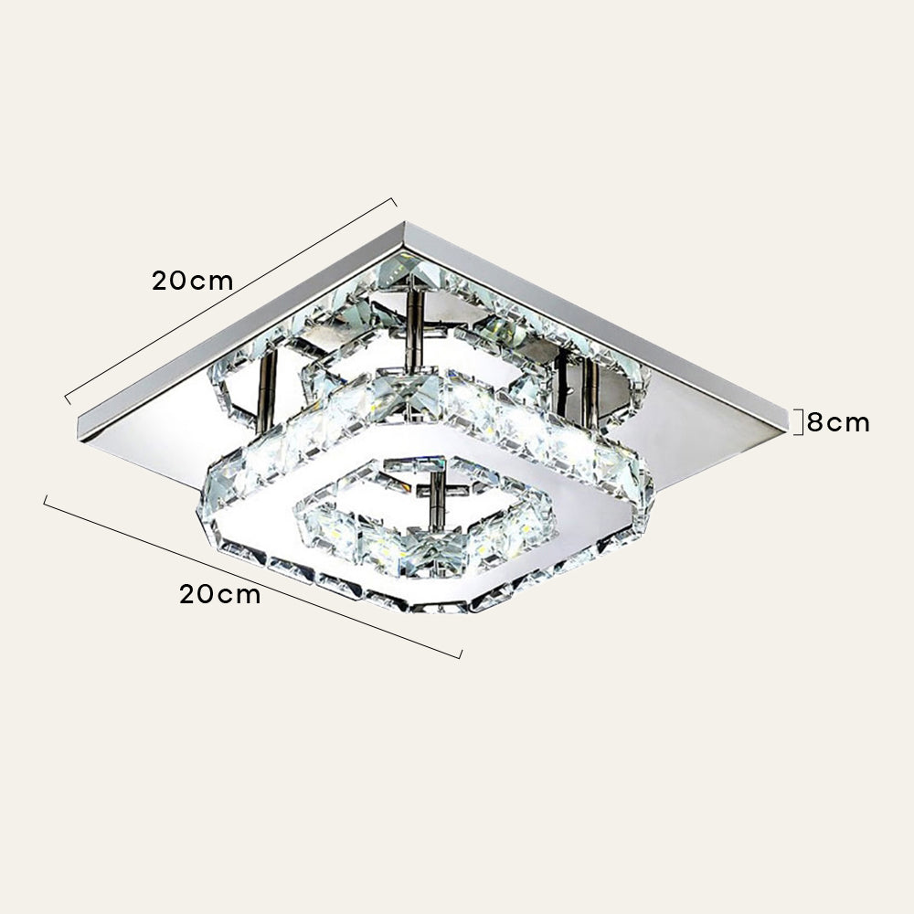 Crystal Flush Ceiling Light