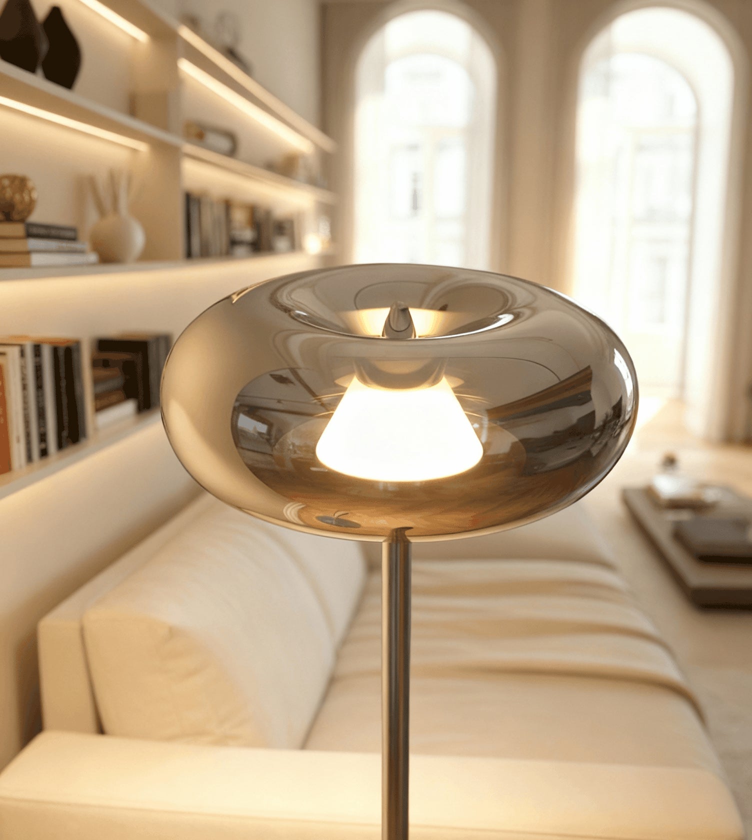 Lumira Dimmable LED Floor Lamp – Modern Metal Design with Adjustable Brightness