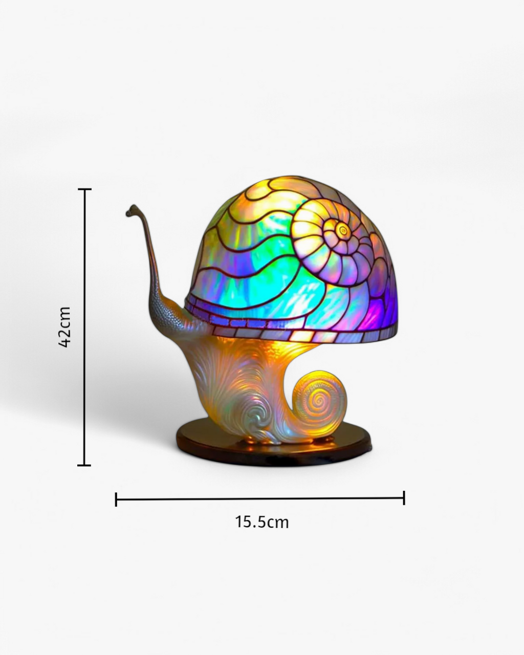 Mushroom Stained-Glass Table Lamp