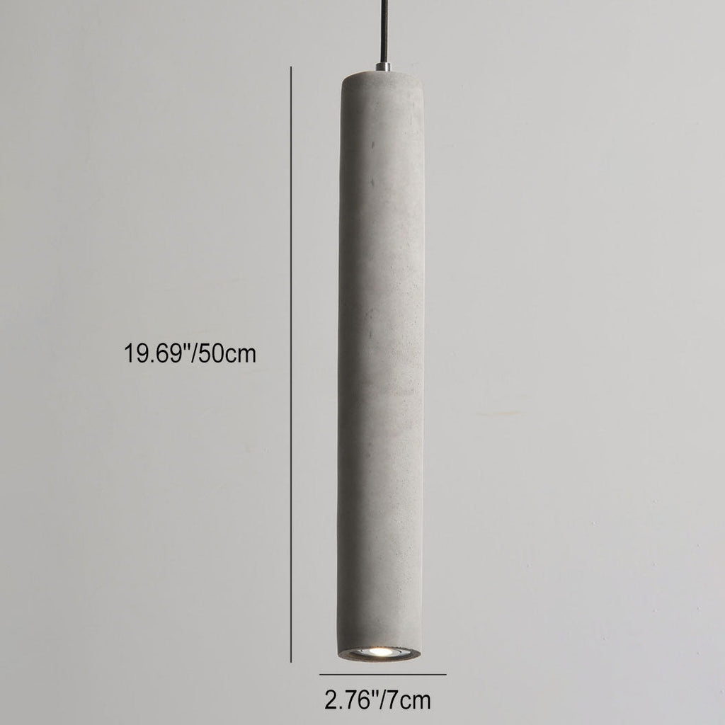 Cylindrical Cement Pendant Light