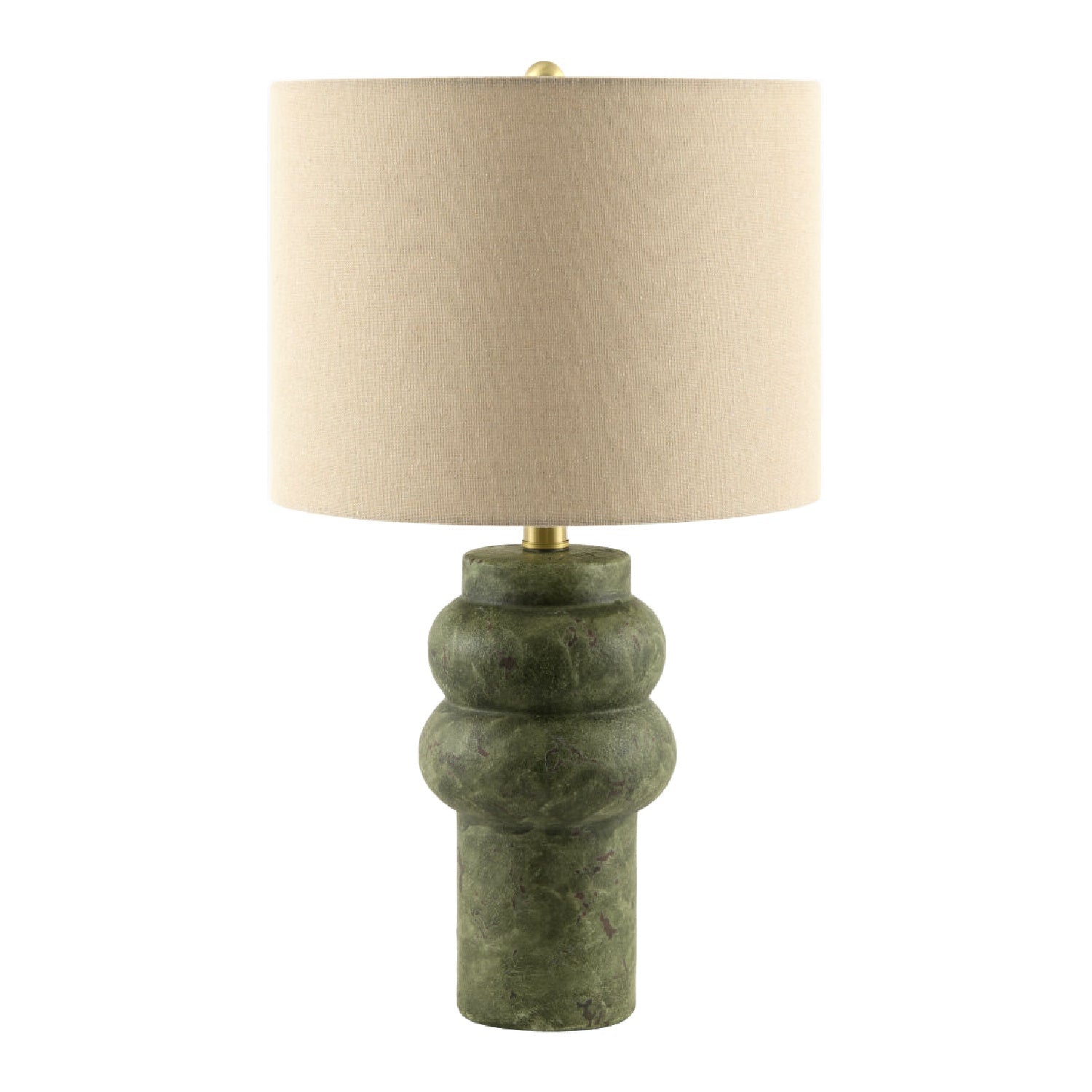Hand-Painted Green Ceramic Table Lamp