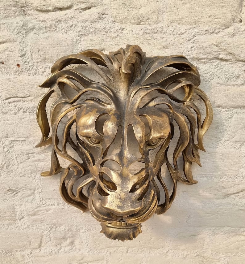Lion Head Wall Sculpture