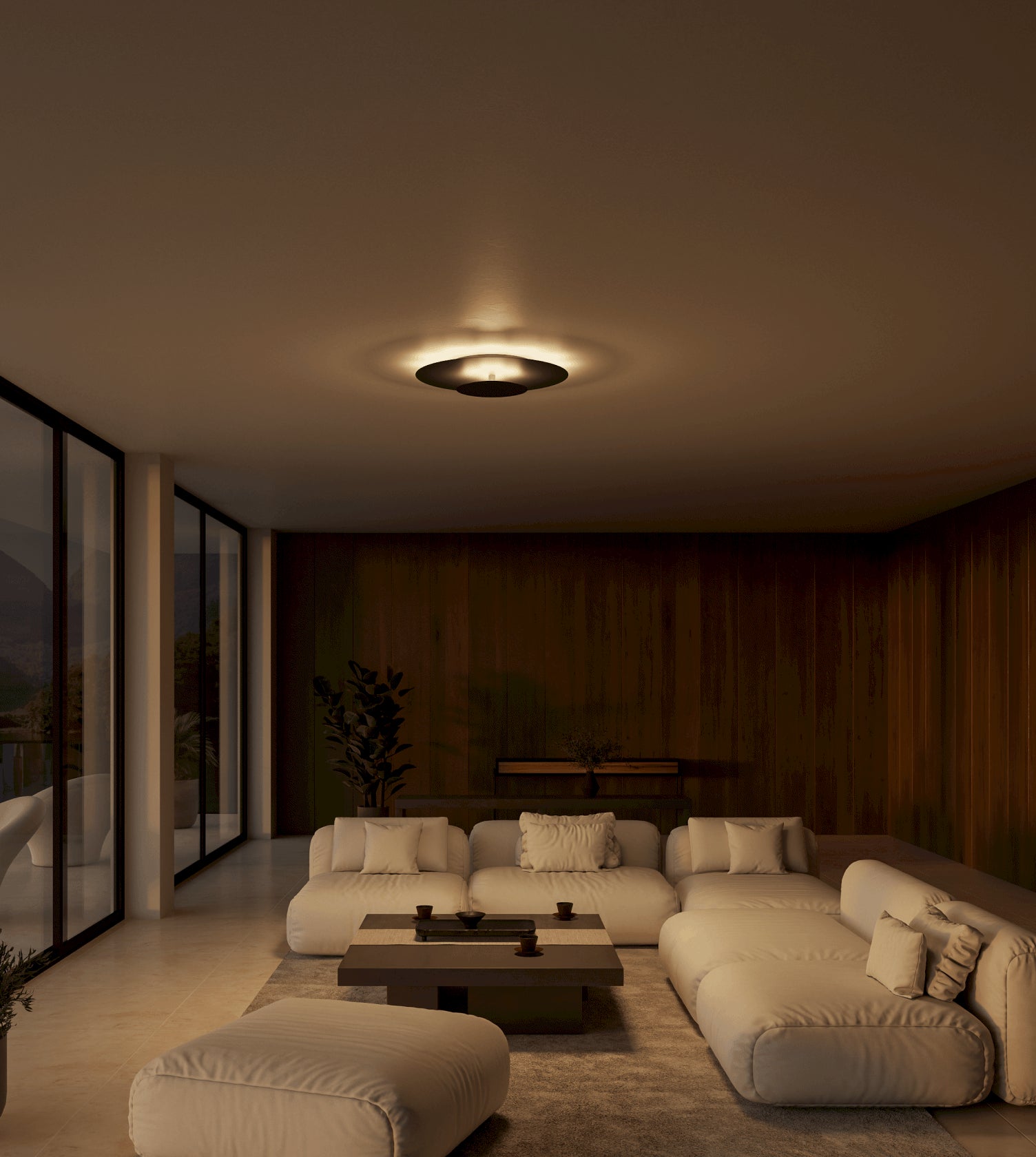 Tulio White LED Ceiling Light – Modern Design with Soft Indirect Illumination