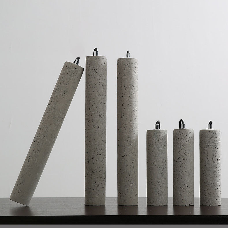 Cylindrical Cement Pendant Light