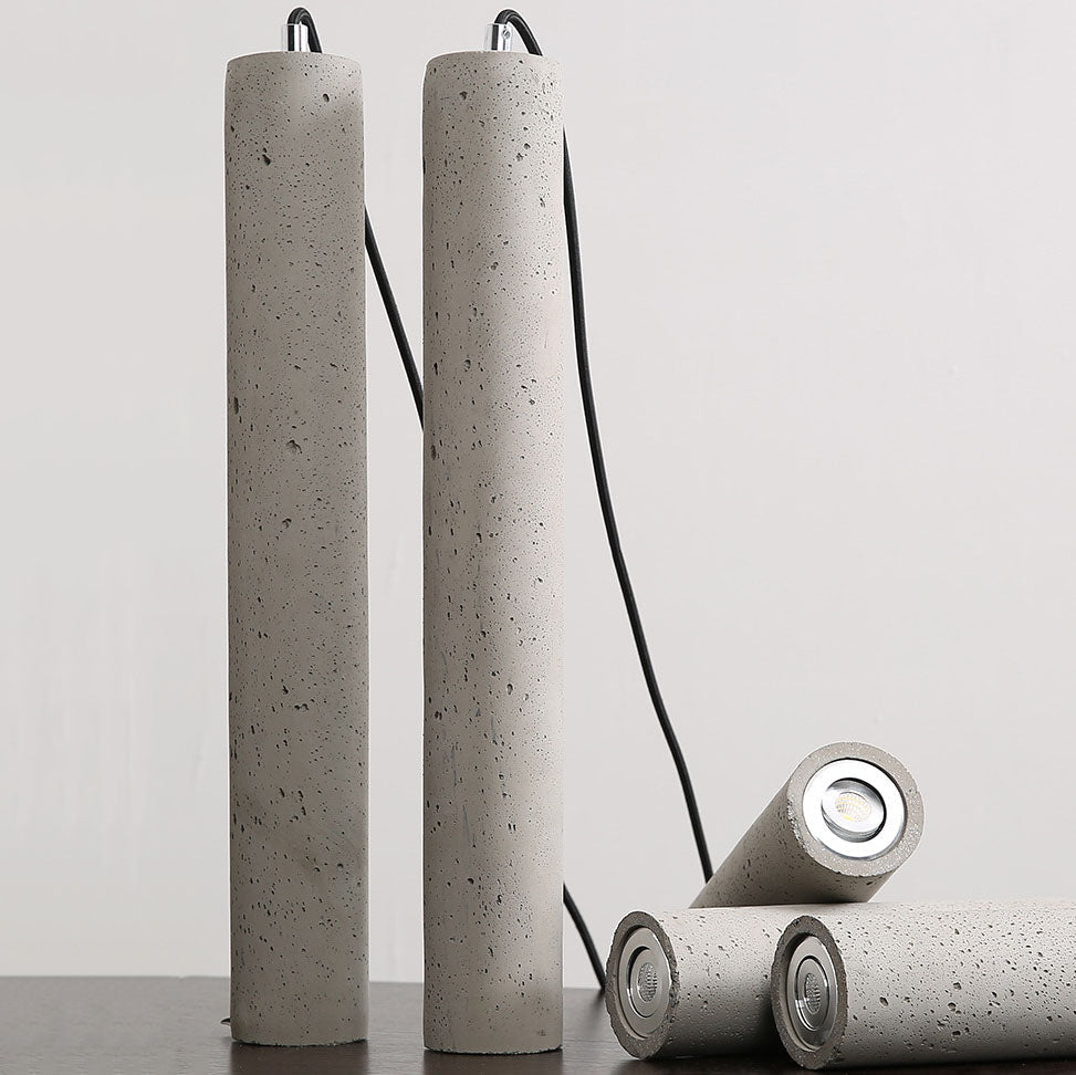 Cylindrical Cement Pendant Light