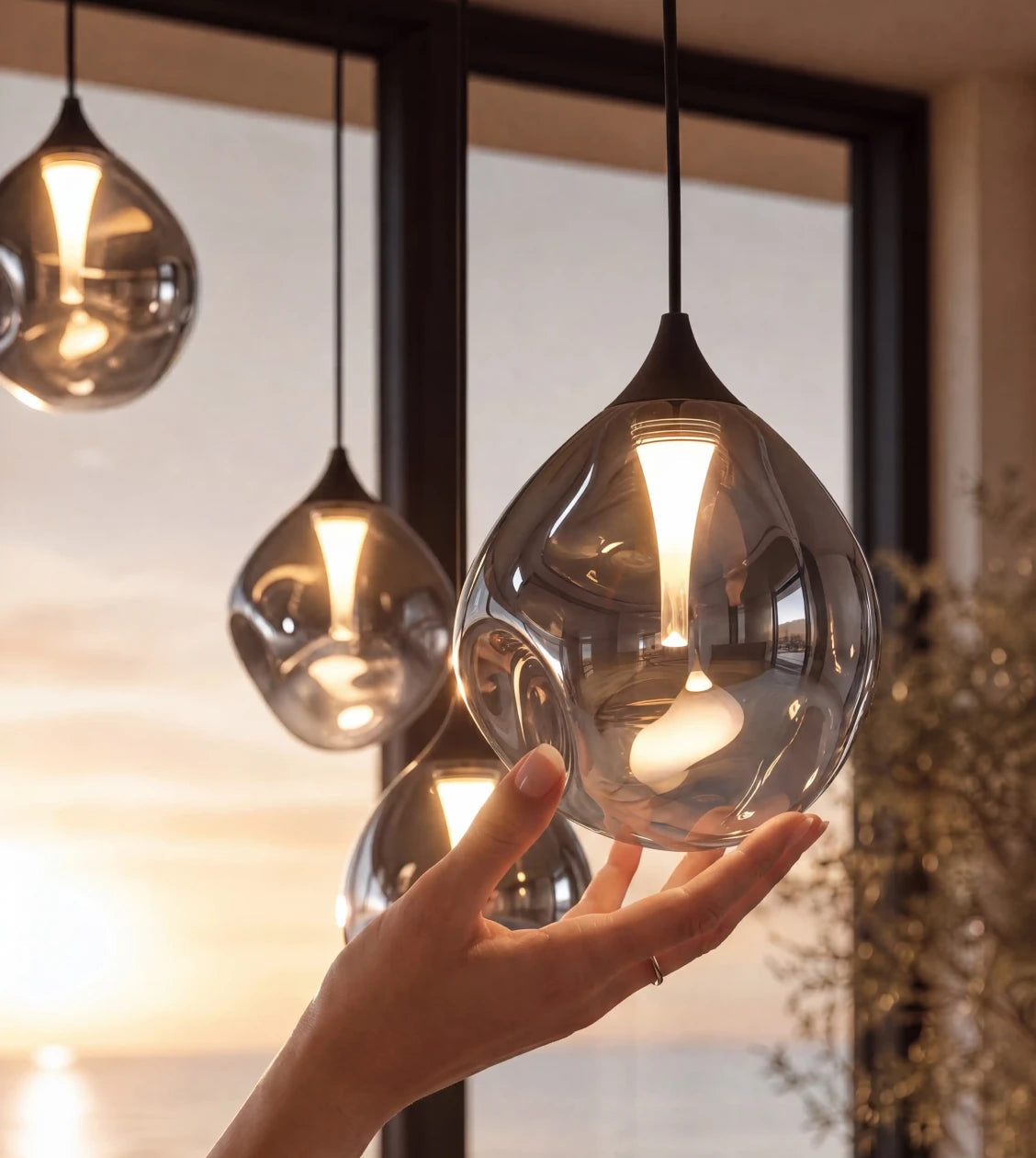 Somos Adjustable LED Pendant Light – Modern Metal Design with Height Adjustment