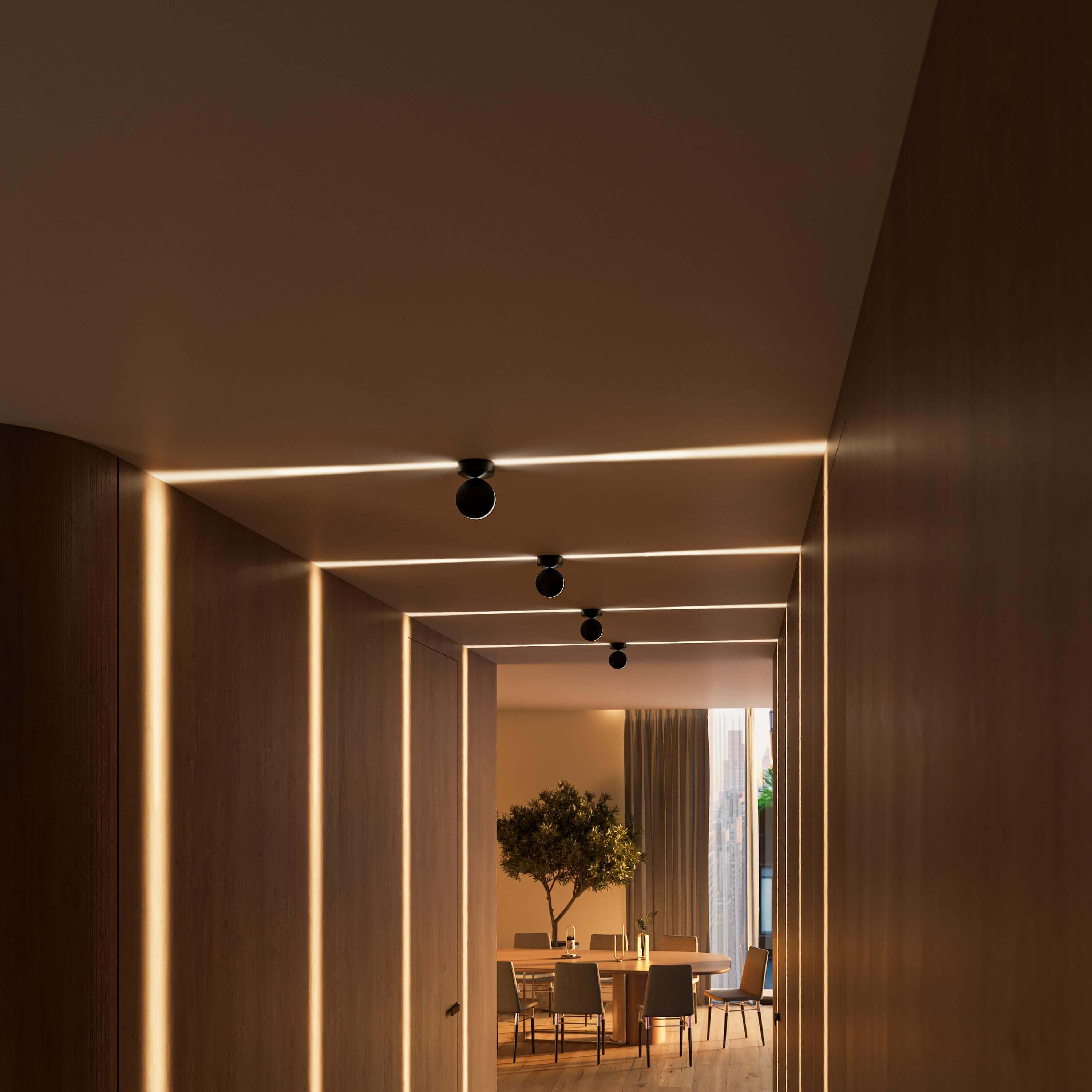 Spectra White LED Ceiling Light – Modern Aluminium Design with Elegant Illumination